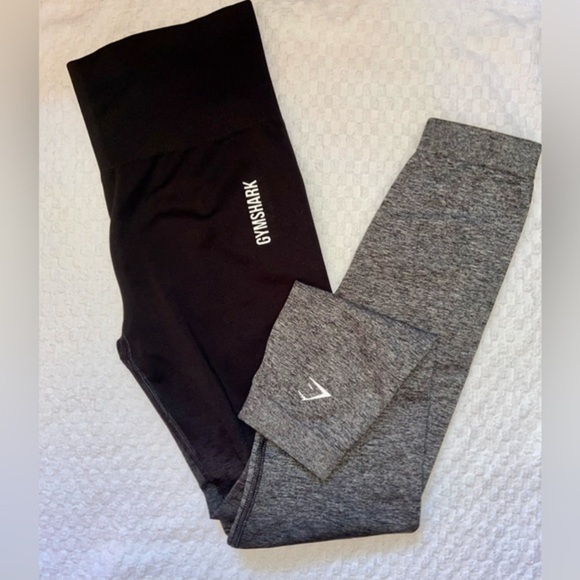 2/40$ Women’s Gymshark Adapt‎ leggings black gray Ombre dip-dye seamless size XS - Picture 2 of 14